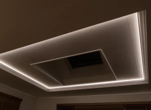 decorative recessed ceiling with led lighting